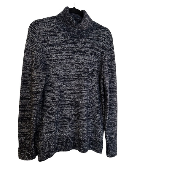 J. Crew preppy academia Space Dye blue wool blend turtleneck sweater Medium - Picture 5 of 12